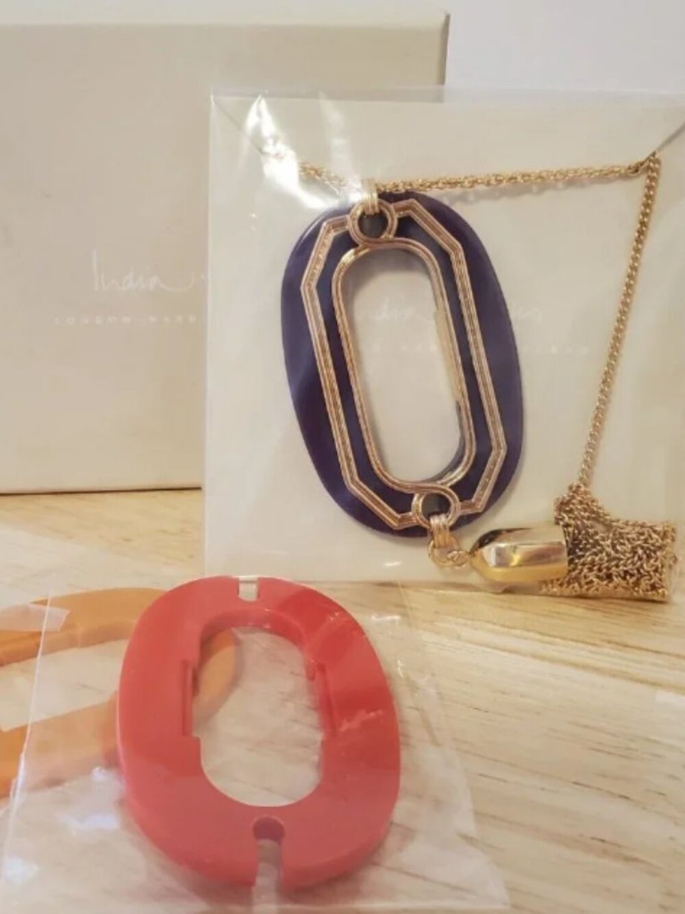 India Hicks The Connection Necklace, Gold- Retired Piece HTF
